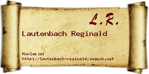 Lautenbach Reginald névjegykártya